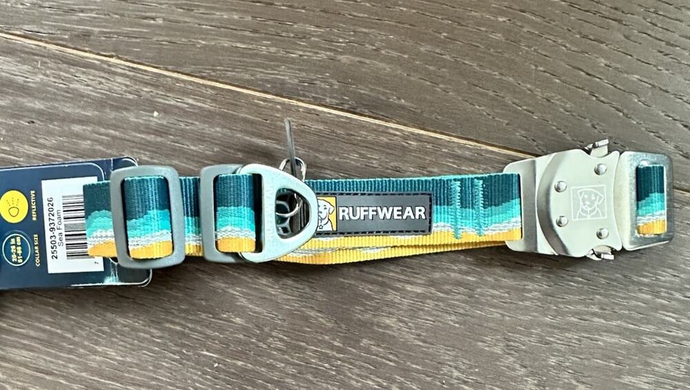 Ruffwear Top Rope Dog Collar In Sea foam NEW 20-26 Inch